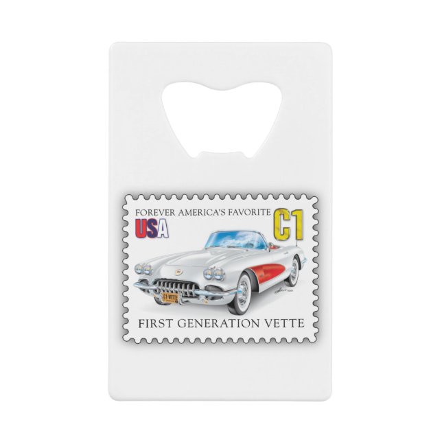 C-ONE AUTOMOBILE ART CREDIT CARD BOTTLE OPENER (Front)