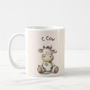 C pour vache : Mug mignonne pour enfants avec conc
