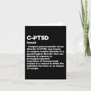 C-ptsd Definition Stress Awareness Mental Posttrau Card