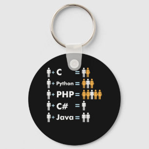 C Python Php Java Programmer Coding Keychain