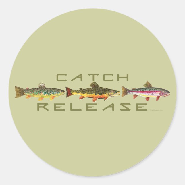 C & R - Trout Classic Round Sticker (Front)