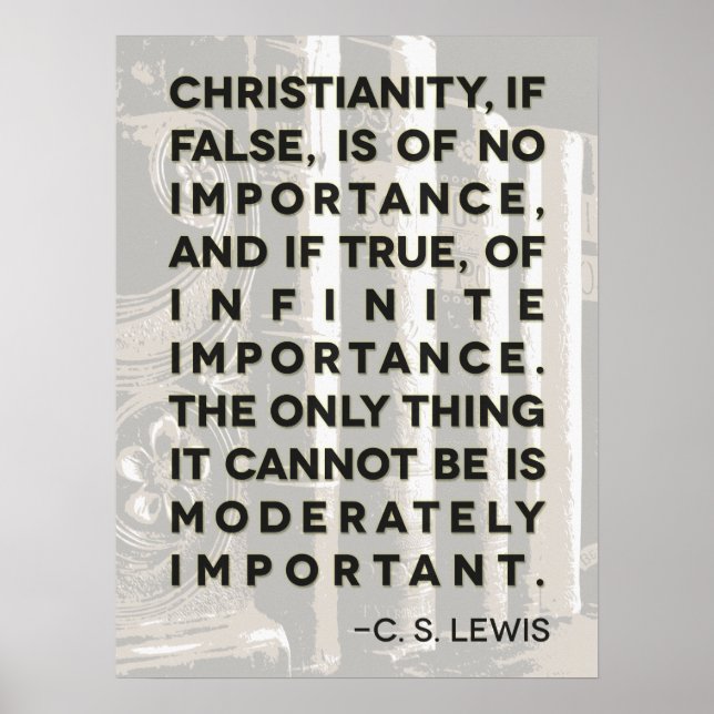 C. S. Lewis Affiche de la citation - "Christianity (Devant)
