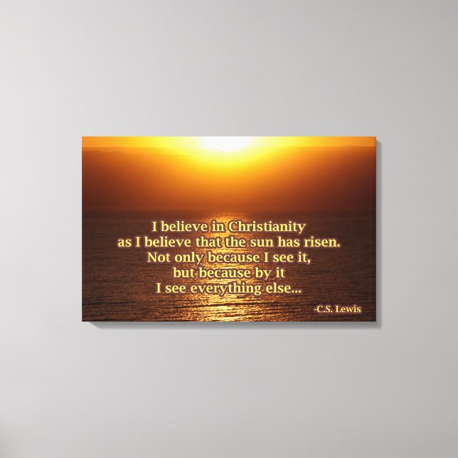 C.S. Lewis Christianity Quote Canvas Print (Front)