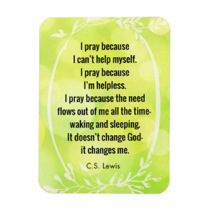 C.S. Lewis Prayer Poem Magnet