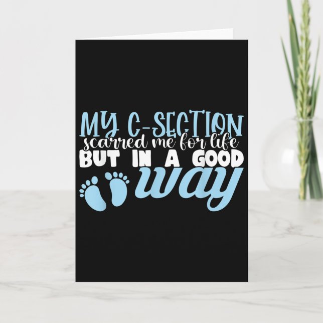 C-section Cesarean New Mom Of Baby Boy Recovery Qu Card (Front)