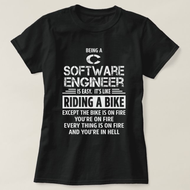 C   Software Engineer T-Shirt (Design Front)