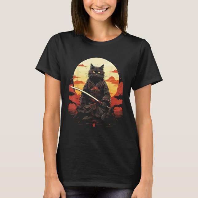 C:\Users\Administrator\Downloads\CAT 17\Ninja Cat  T-Shirt (Front)