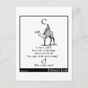 C was a camel postcard