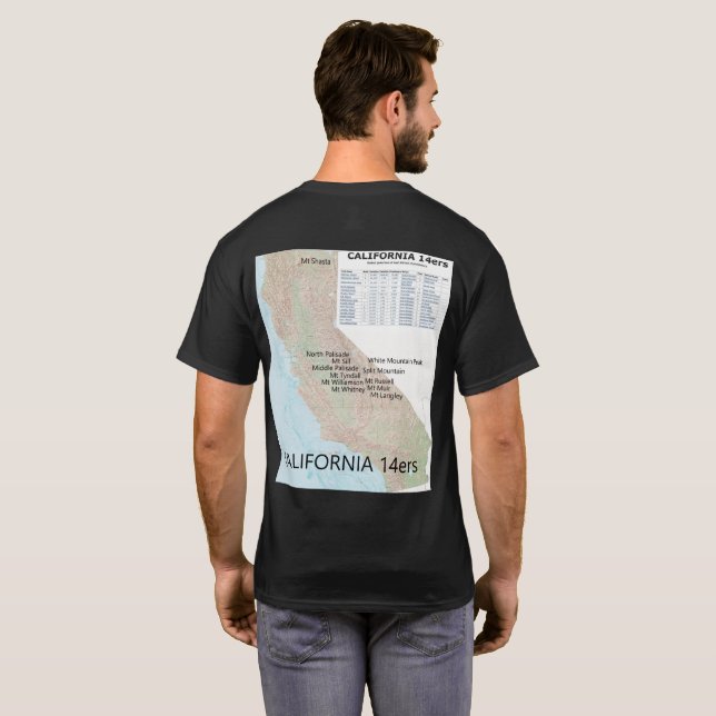 CA 14ers shirt - Style #2 (Back Full)