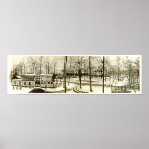 Ca. 1900 Highland Short Hills NJ Panorama Poster