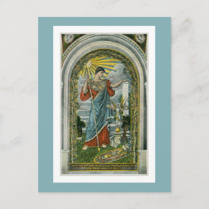 ca 1910, Minerva Mosaic at the Library of Congress Postcard
