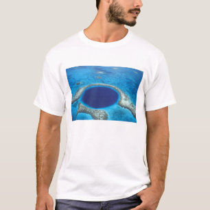 CA, Belize. Aerial view of Blue Hole (diameter T-Shirt