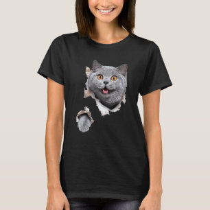 Ca  Black Cat  Cat Torn Cloth  Kitten T-Shirt