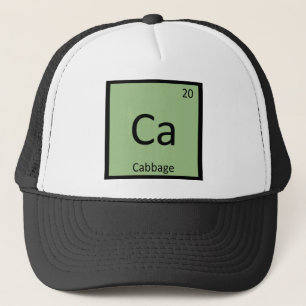 Ca - Cabbage Vegetable Chemistry Periodic Table Trucker Hat