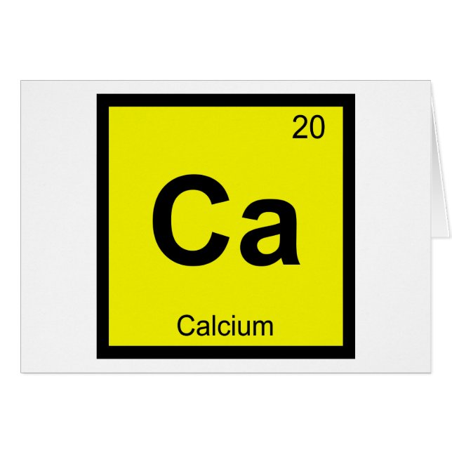 Ca - Calcium Chemistry Periodic Table Symbol (Front Horizontal)
