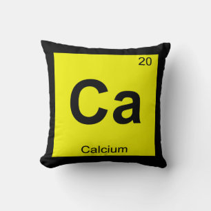Ca - Calcium Chemistry Periodic Table Symbol Throw Pillow
