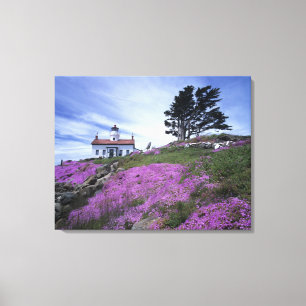 CA, Crescent City, Battery Point lighthouse with Canvas Print
