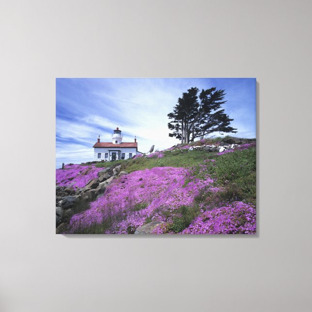 CA, Crescent City, Battery Point lighthouse with Canvas Print (Front)