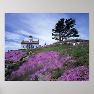 CA, Crescent City, Battery Point lighthouse with Poster