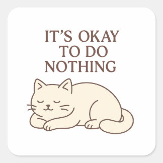 Ca marche de ne rien faire Sticker - Chat blond
