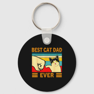 Ca Men Cat Dad Ever Funny Cat Lover Gift  Keychain