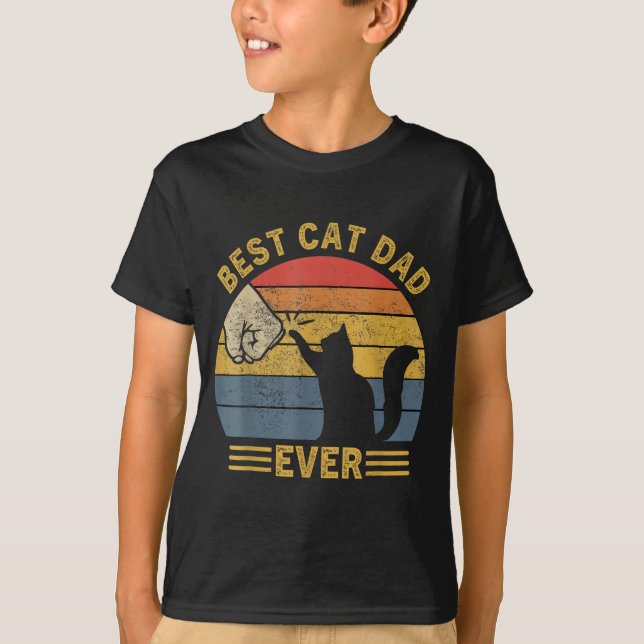 Ca Men Cat Dad Ever Funny Cat Lover Gift  T-Shirt (Front)