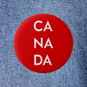 Ca Na Da Canada Dark Monotone 2 Inch Round Button