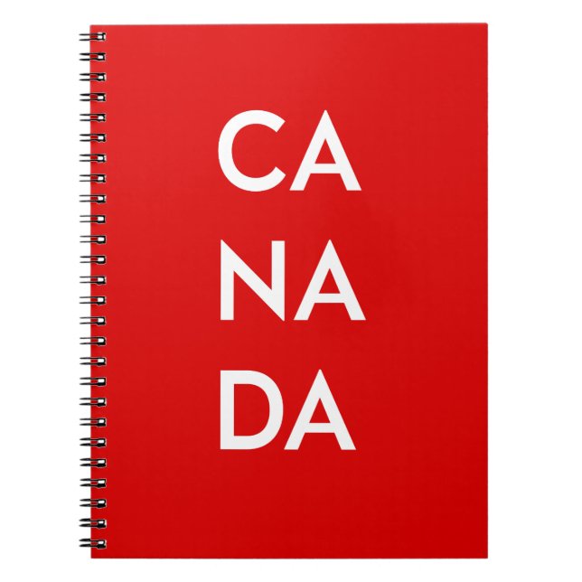 Ca Na Da Canada Dark Monotone Notebook (Front)