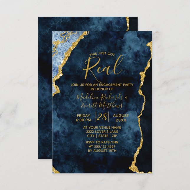 Ça N'A Que De Véritables Invitations De Fête D'Eng (Devant / Derrière)