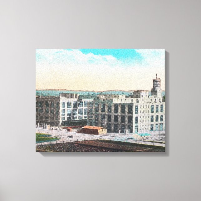 CA Raisin Association Packing Plant Canvas Print (Front)