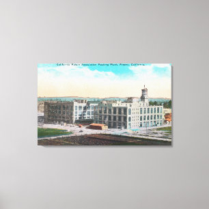 CA Raisin Association Packing Plant Canvas Print