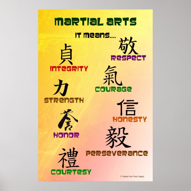 Ça Signifie Poster Des Arts Martiaux (Devant)