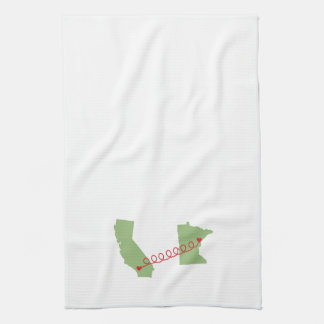 CA to MN ~ Hearts Connected Towel