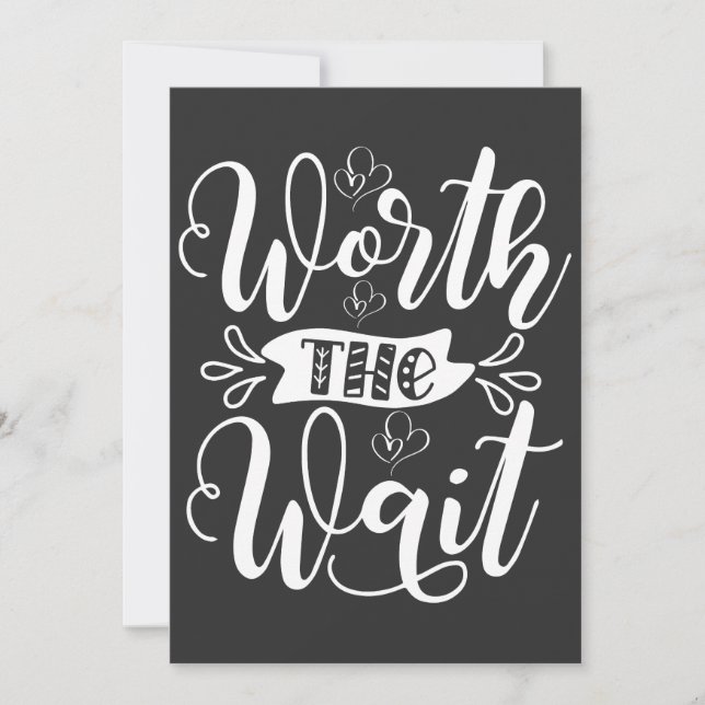 Ça vaut la tenue Wait, Rainbow Baby faire-part (Devant)