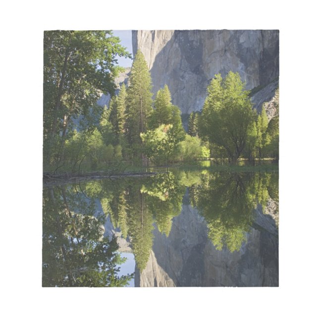 CA, Yosemite NP, El Capitan reflected in Merced Notepad (Front)