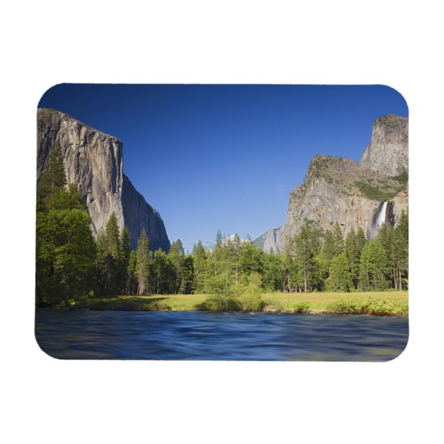 CA, Yosemite NP, Valley view with El Capitan, Magnet (Horizontal)