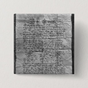 Cabalistic amulet 2 inch square button