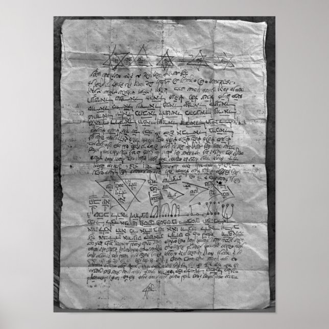 Cabalistic amulet poster (Front)