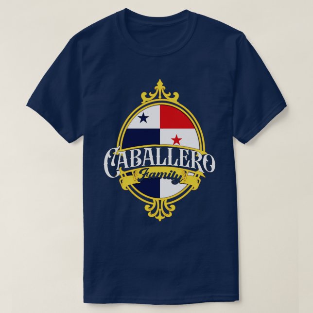 Caballero Family Panama Flag T-Shirt (Design Front)