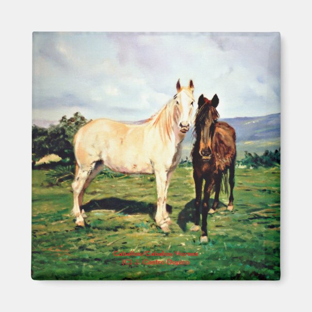 Caballos/Cabalos/Horses Magnet (Front)