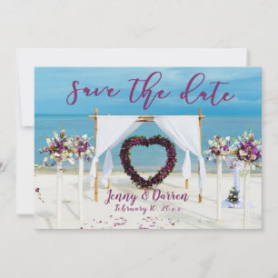 Cabana Beach Destination Wedding - Save The Date