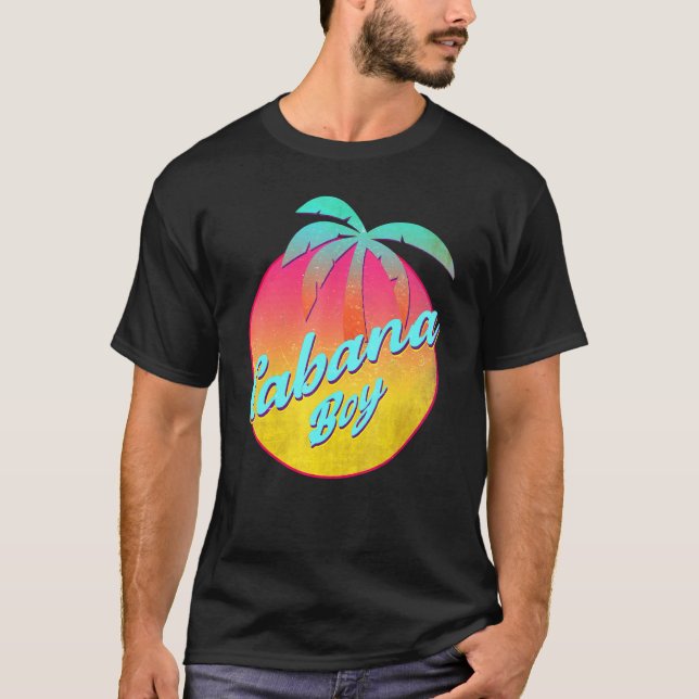 Cabana Boy Pool Guy Palm 1 T-Shirt (Front)