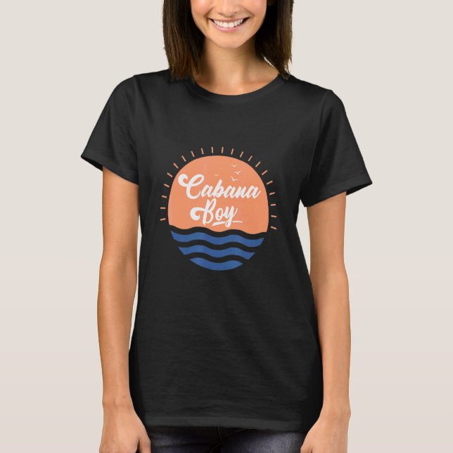 Cabana Boy Pool Party Bartender T-Shirt (Front)