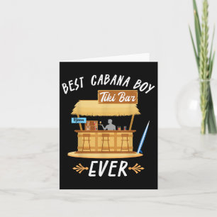 Cabana Boy Tiki Bar Beach Limbo Surfing Bartender  Card