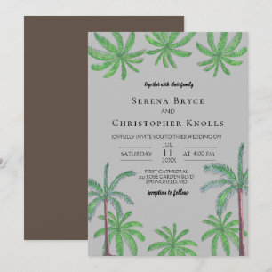 Cabana Coconut Grove Wedding Invitation