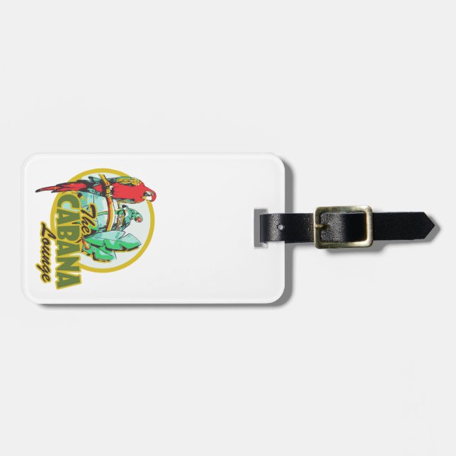 Cabana Lounge Luggage Tag (Front Horizontal)
