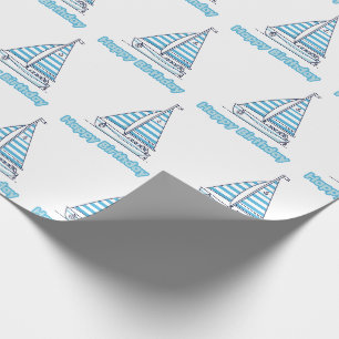 Cabana Sail Happy Birthday Wrapping Paper