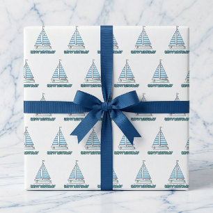 Cabana Sail Happy Birthday Wrapping Paper