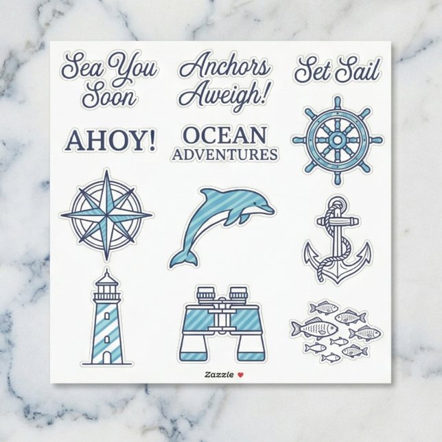 Cabana Sail Voyage Stickers (Chart your course for fun.)