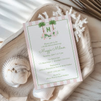 Cabana Stripes Palm Beach Monogram Crest